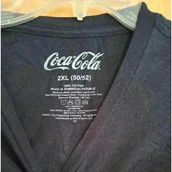 Coca-Cola Men's Tee Shirt Black Red Turquoise Best Pop Ever 2XL 100% Cotton - Picture 6 of 6